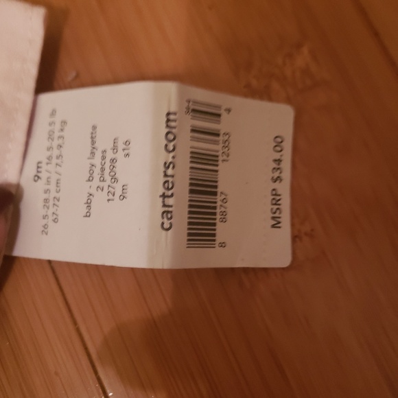 NWT boys Carter Onesie 9mo - Picture 2 of 3